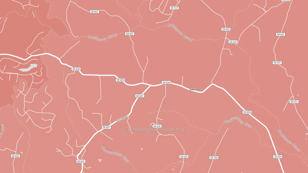 22730, VA block-group political-lean map