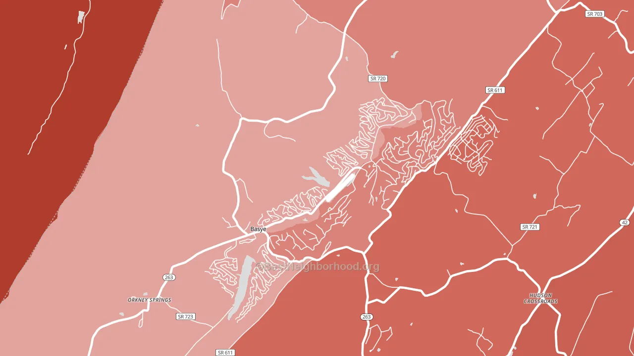 22810, VA block-group political-lean map