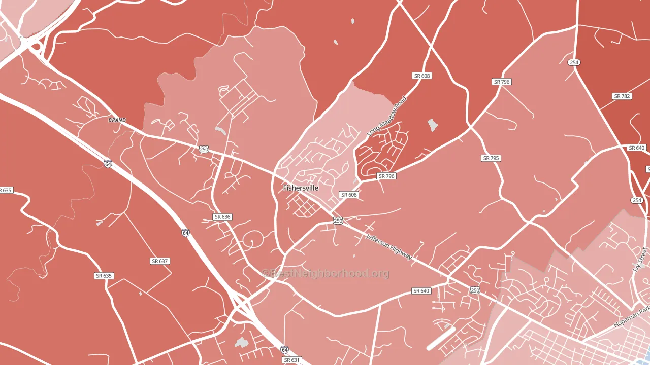 22939, VA block-group political-lean map