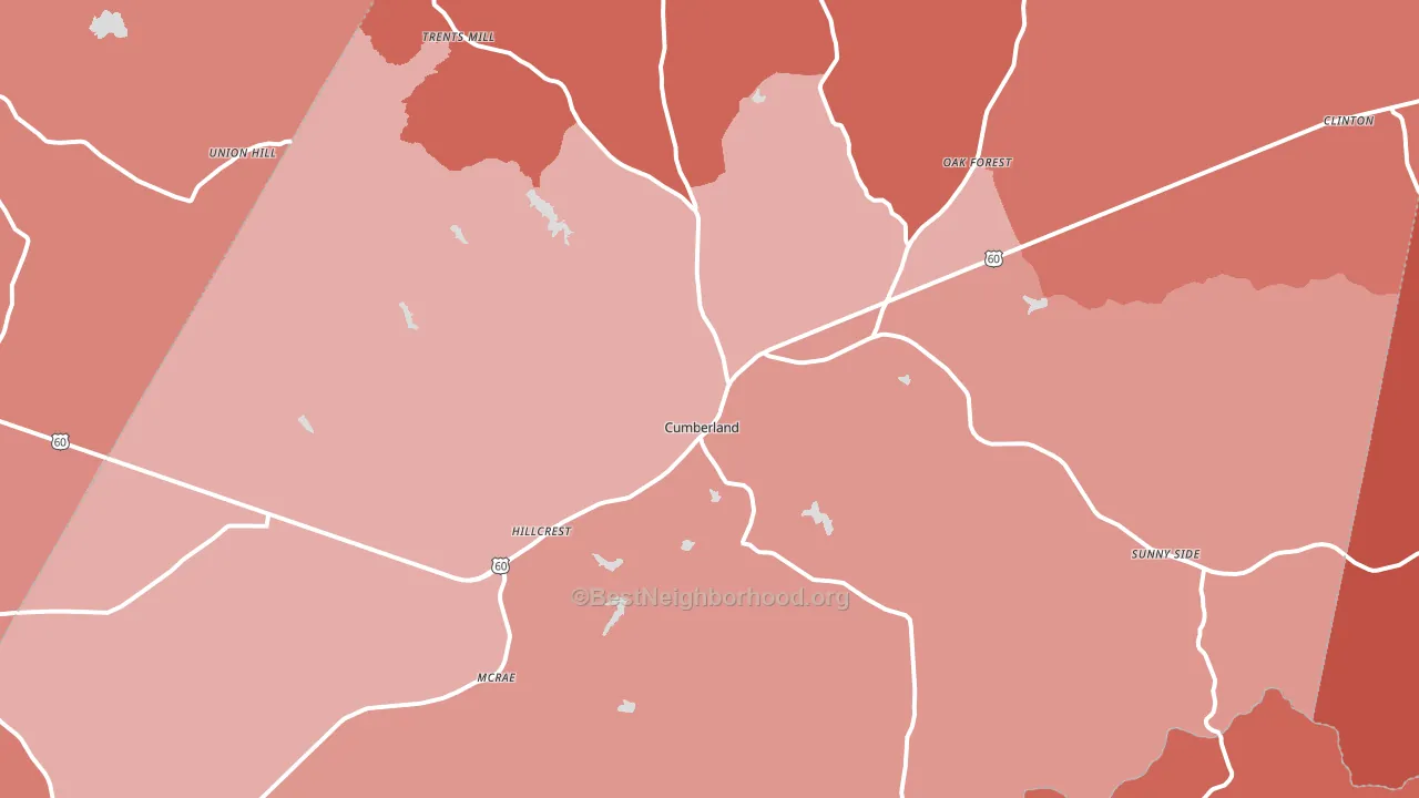 23040, VA block-group political-lean map