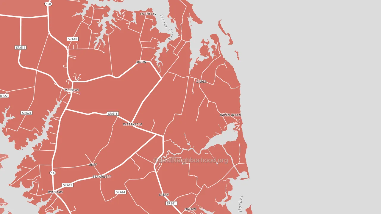 23045, VA block-group political-lean map