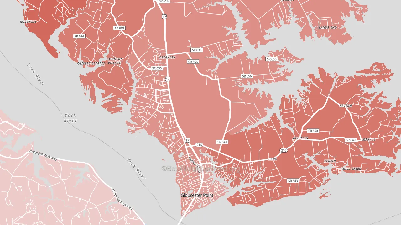 23072, VA block-group political-lean map