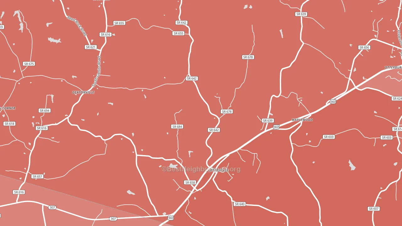 23083, VA block-group political-lean map