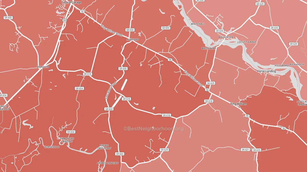 23086, VA block-group political-lean map