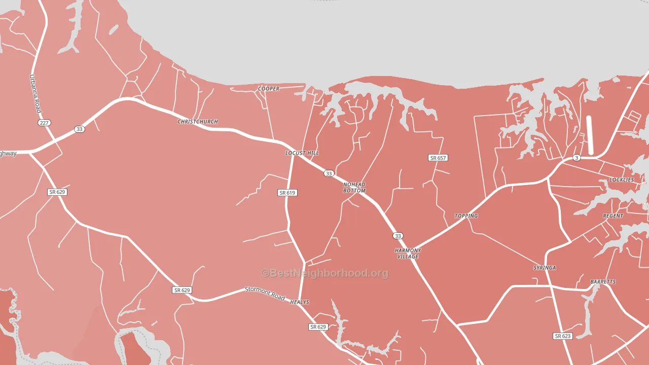 23092, VA block-group political-lean map