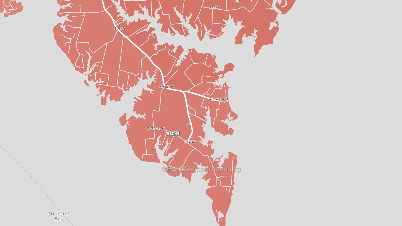 23125, VA block-group political-lean map
