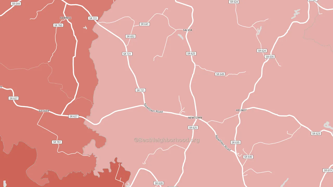 23126, VA block-group political-lean map