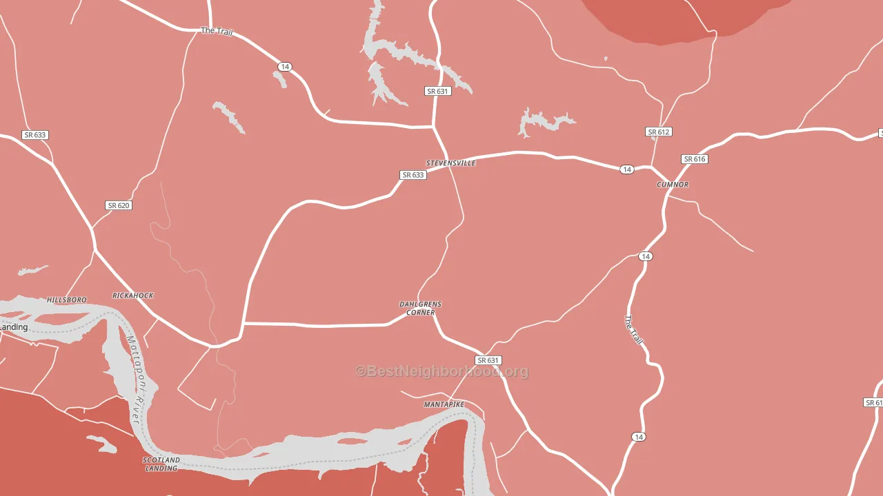 23161, VA block-group political-lean map