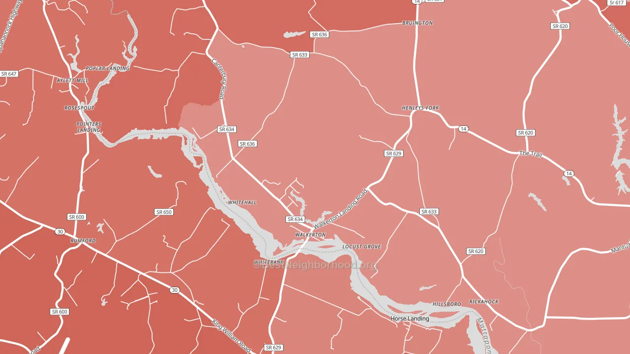 23177, VA block-group political-lean map