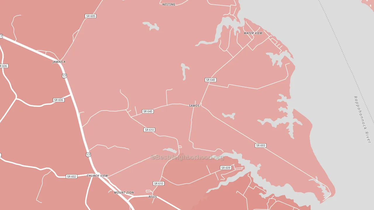 23180, VA block-group political-lean map
