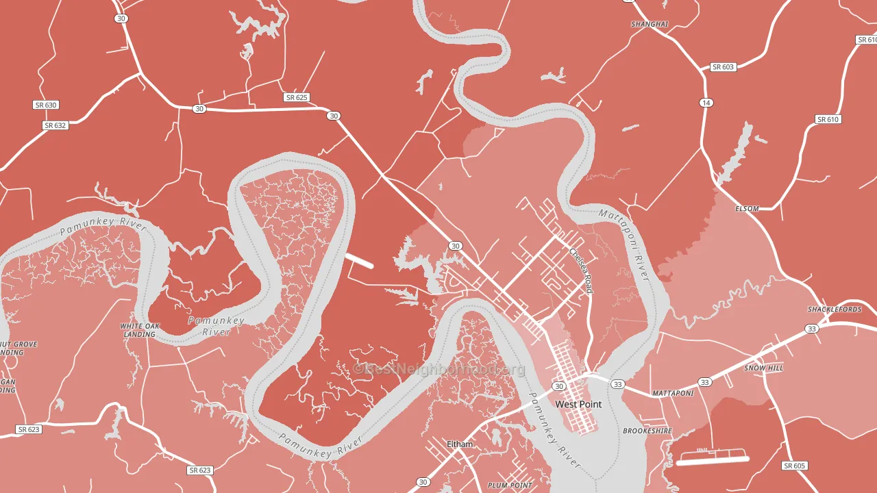 23181, VA block-group political-lean map