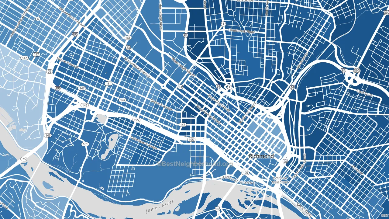 23284, VA block-group political-lean map