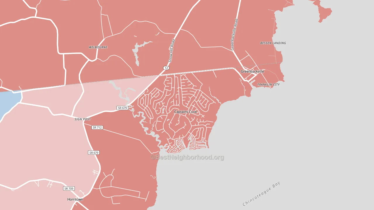 23356, VA block-group political-lean map
