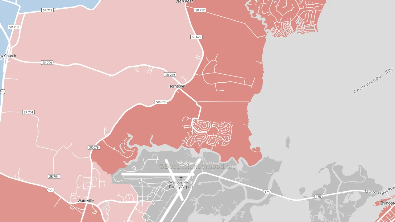 23395, VA block-group political-lean map