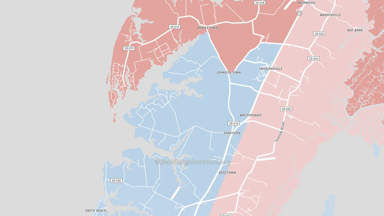 23405, VA block-group political-lean map