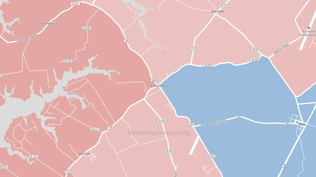 23422, VA block-group political-lean map