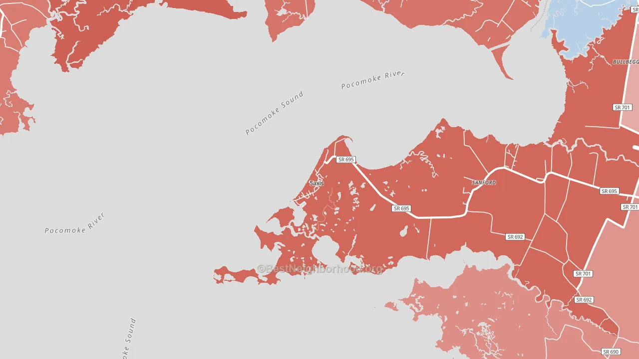 23427, VA block-group political-lean map