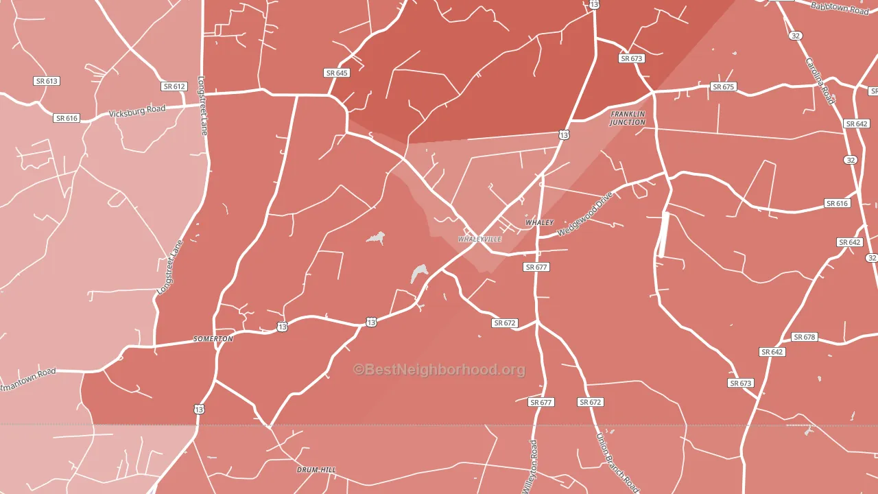 23438, VA block-group political-lean map