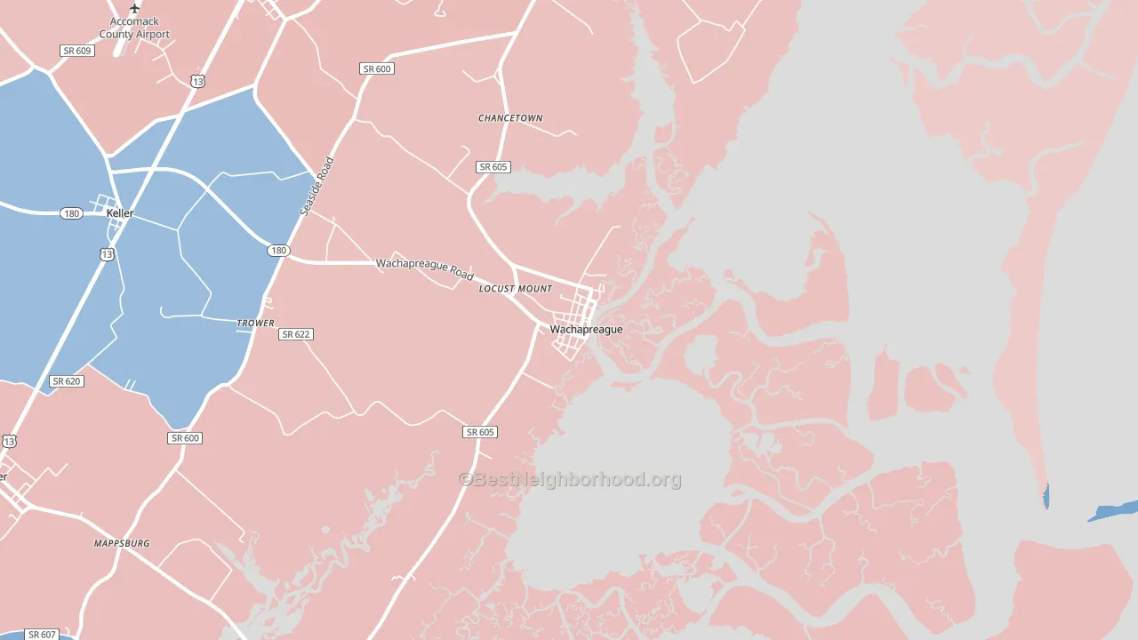 23480, VA block-group political-lean map