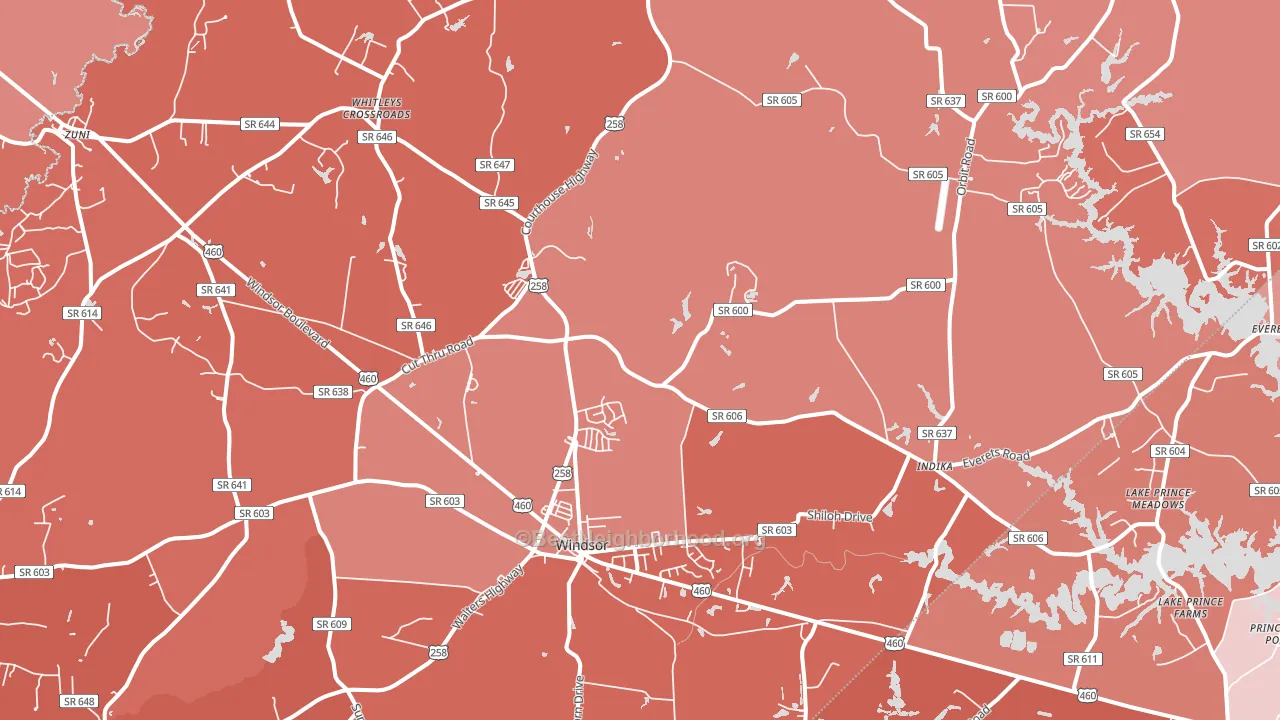 23487, VA block-group political-lean map
