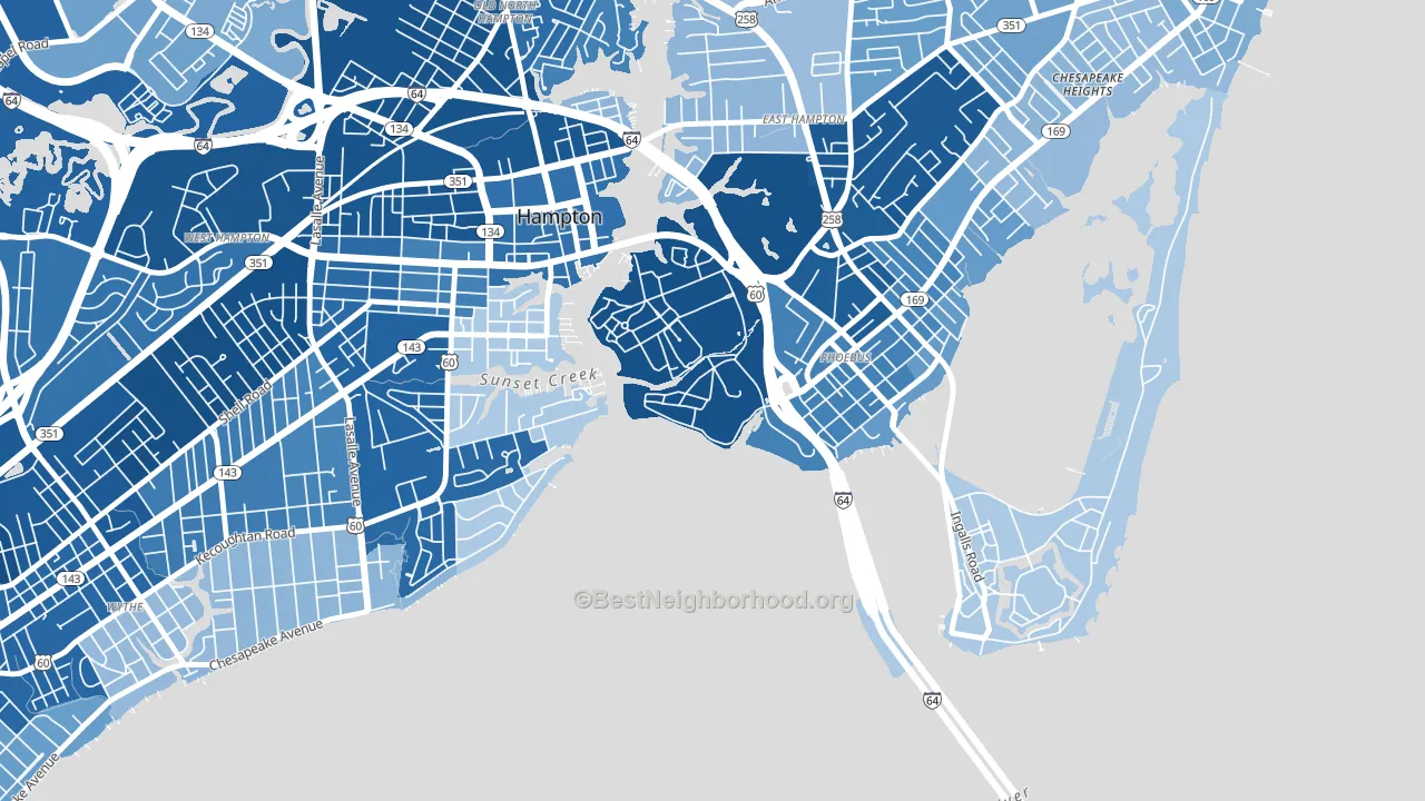 23667, VA block-group political-lean map