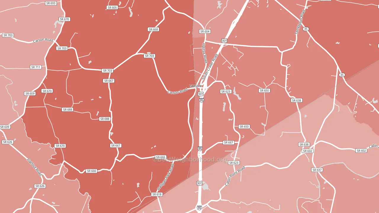 23830, VA block-group political-lean map