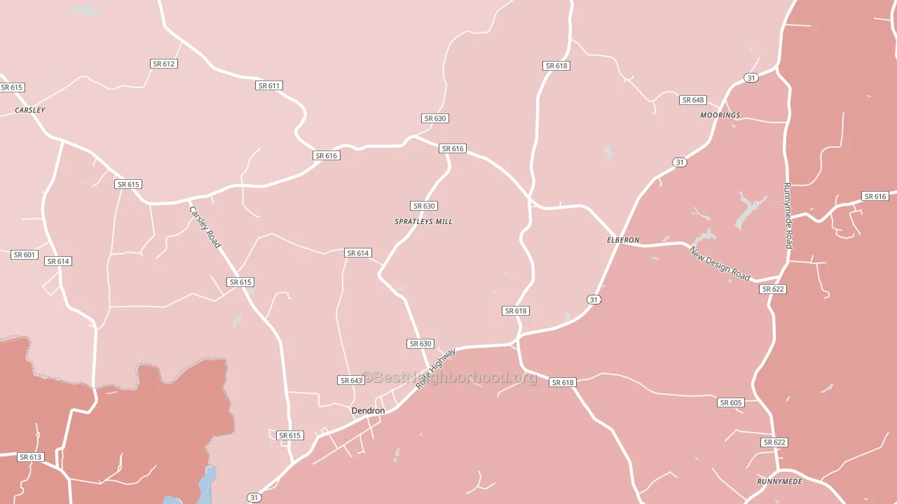 23839, VA block-group political-lean map