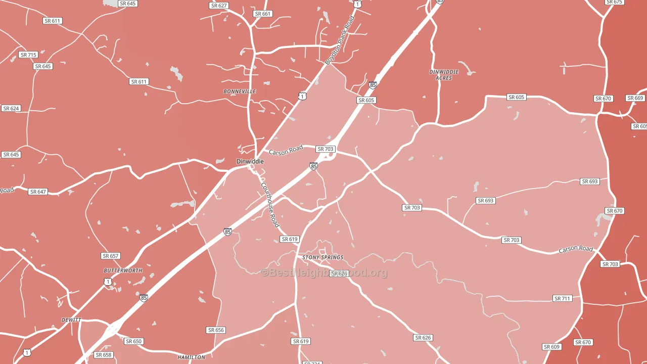23841, VA block-group political-lean map