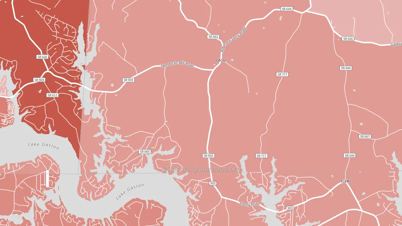 23845, VA block-group political-lean map