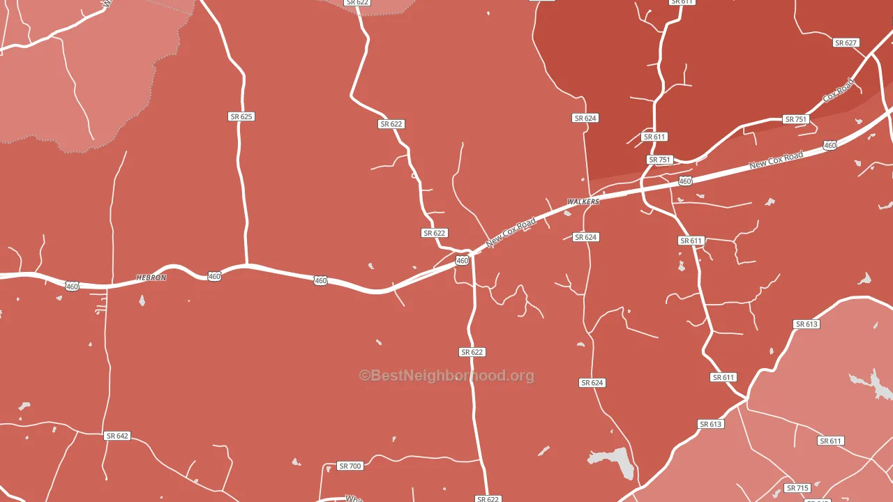 23850, VA block-group political-lean map