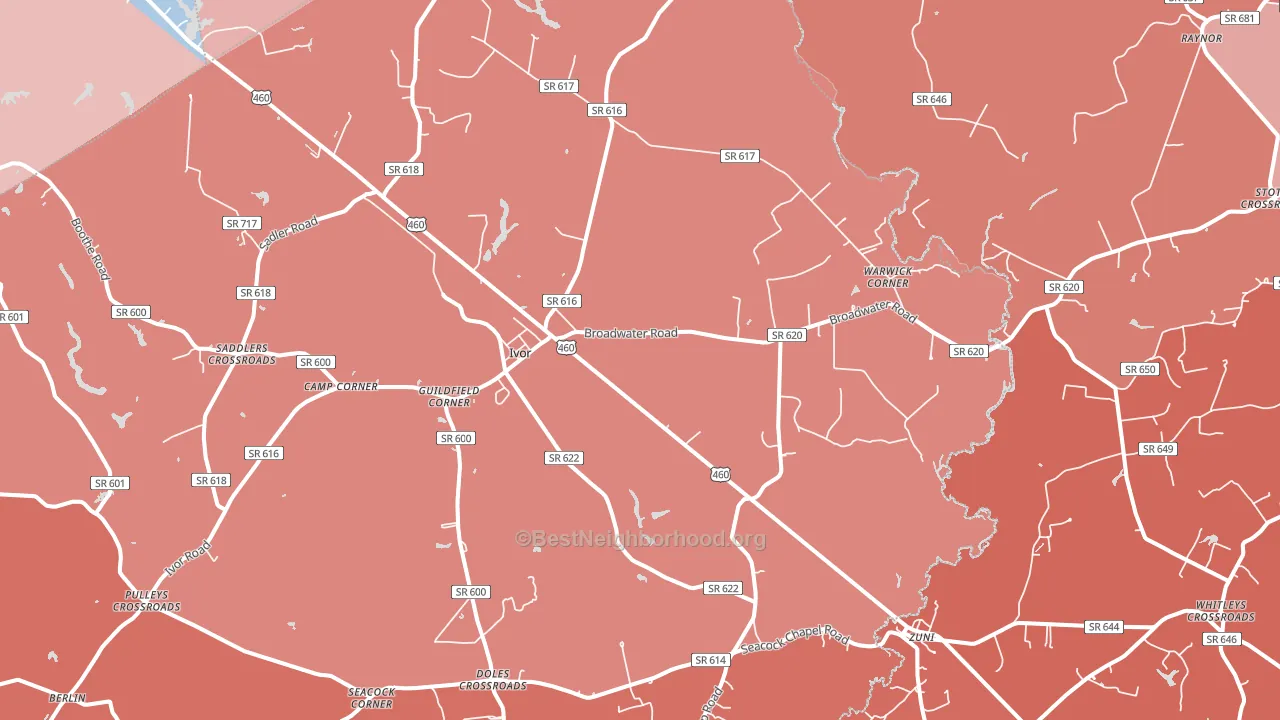 23866, VA block-group political-lean map