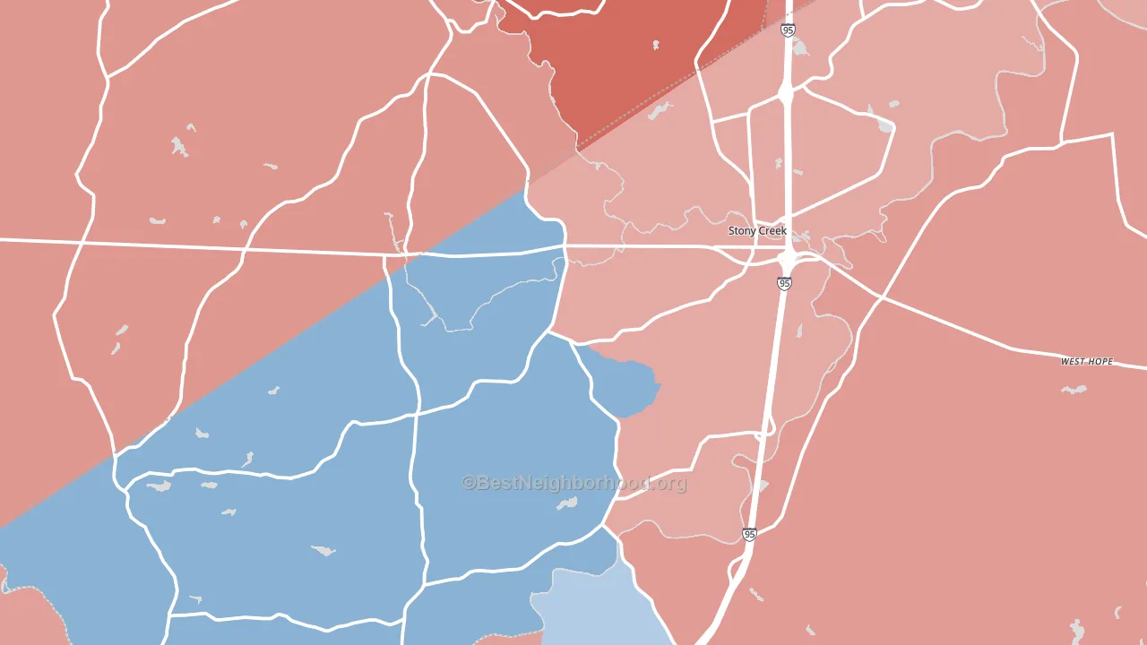 23882, VA block-group political-lean map