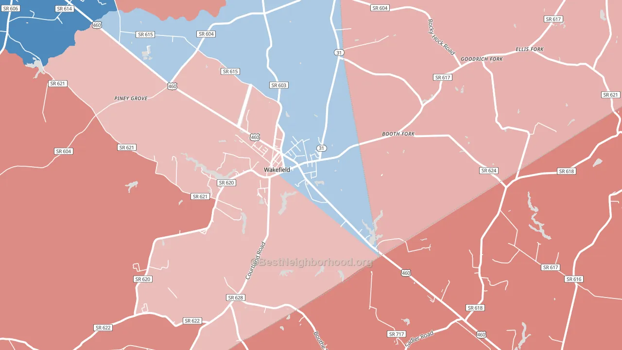 23888, VA block-group political-lean map