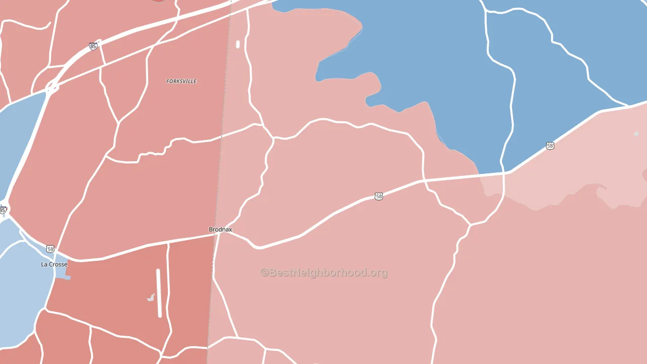 23920, VA block-group political-lean map