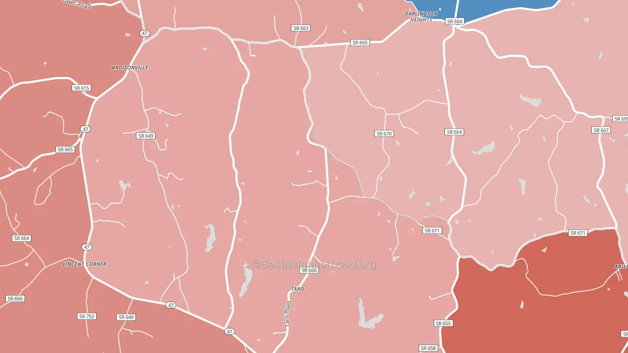 23934, VA block-group political-lean map