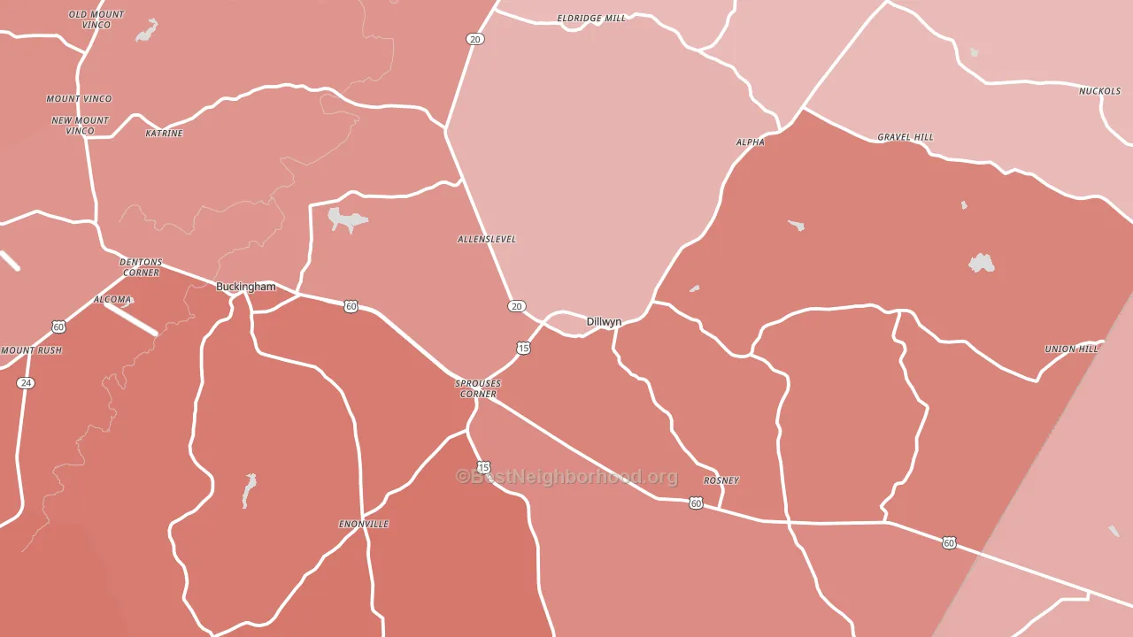 23936, VA block-group political-lean map