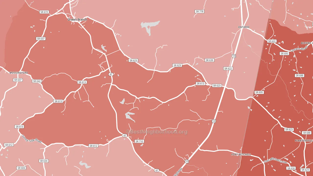 23937, VA block-group political-lean map