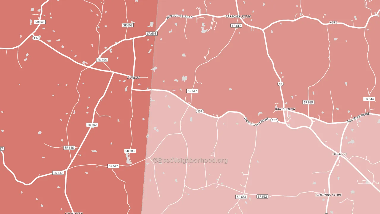 23938, VA block-group political-lean map