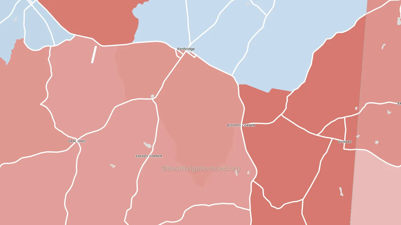 23944, VA block-group political-lean map