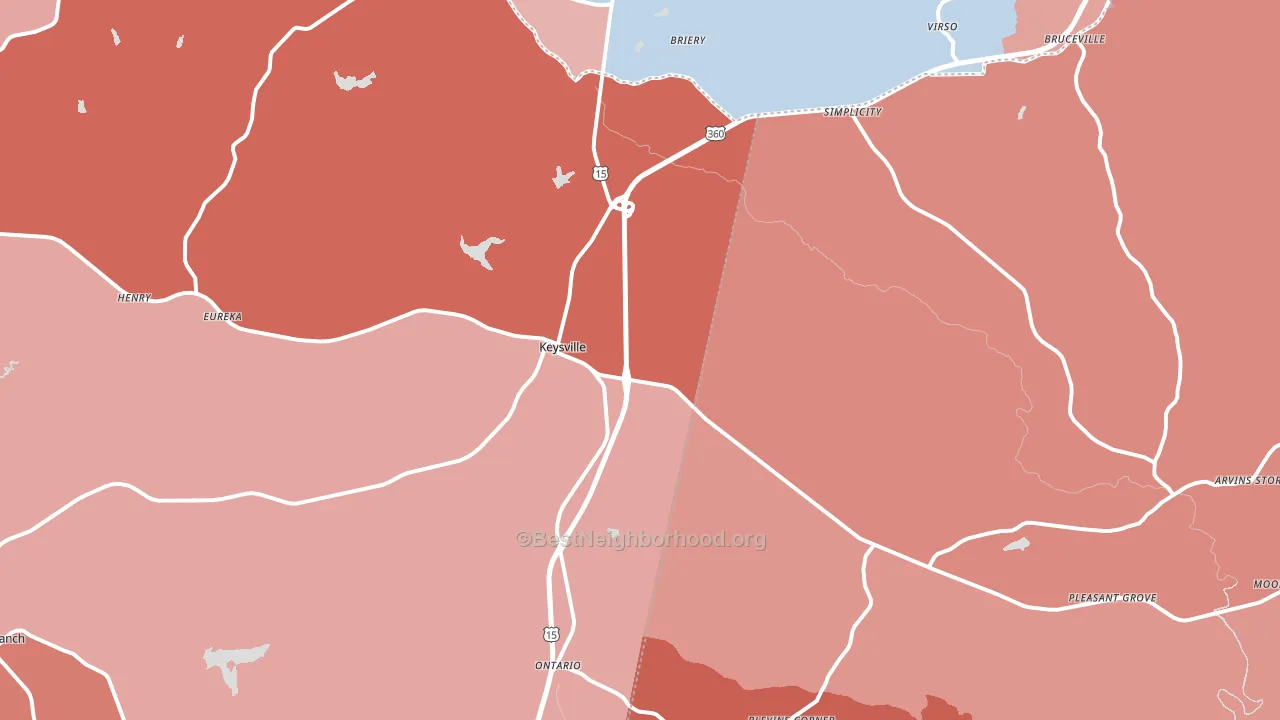 23947, VA block-group political-lean map
