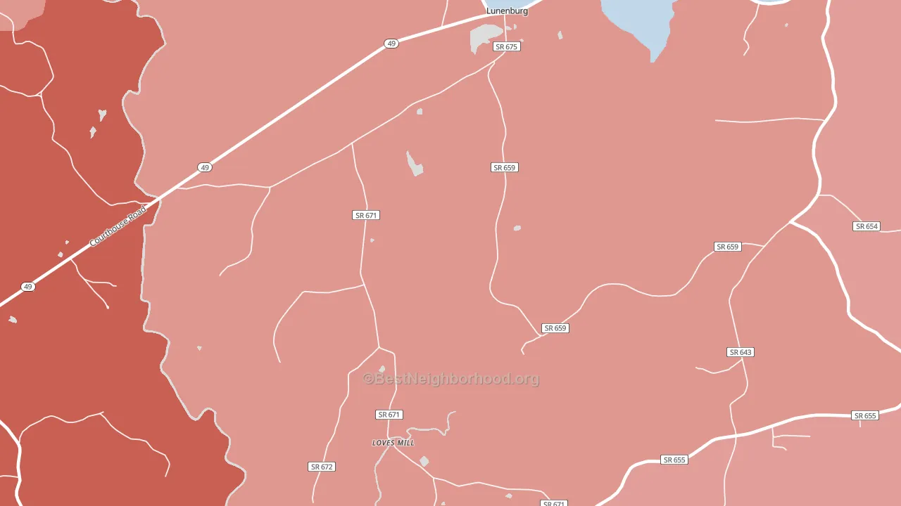 23952, VA block-group political-lean map