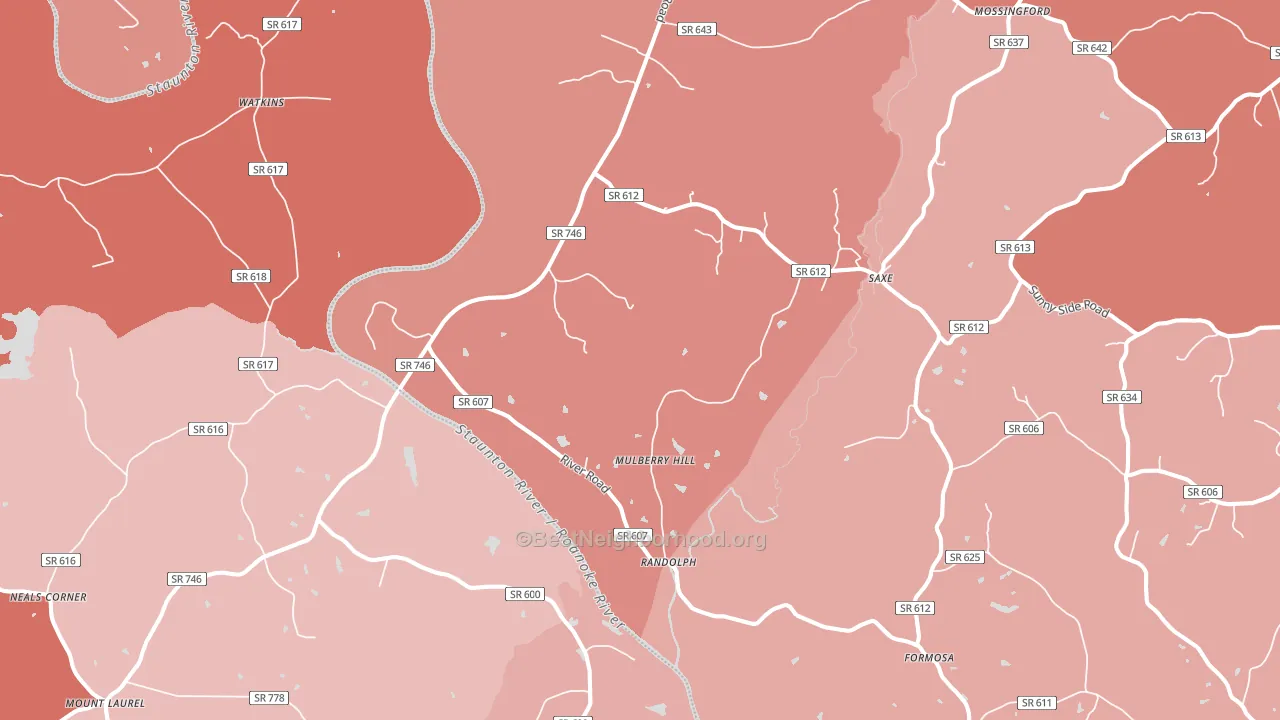 23962, VA block-group political-lean map