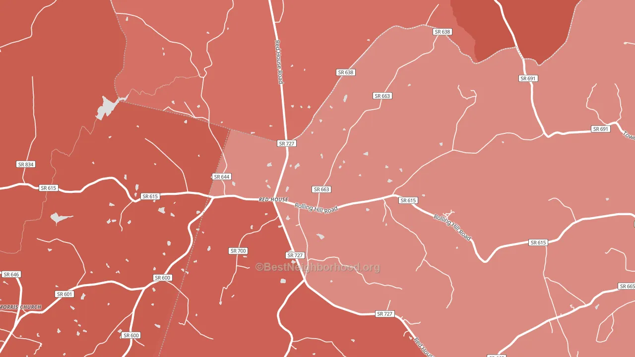 23963, VA block-group political-lean map