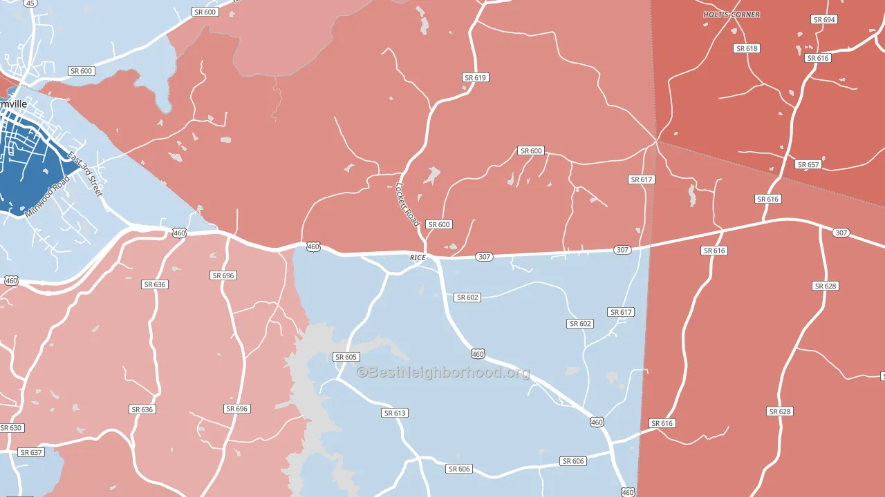 23966, VA block-group political-lean map