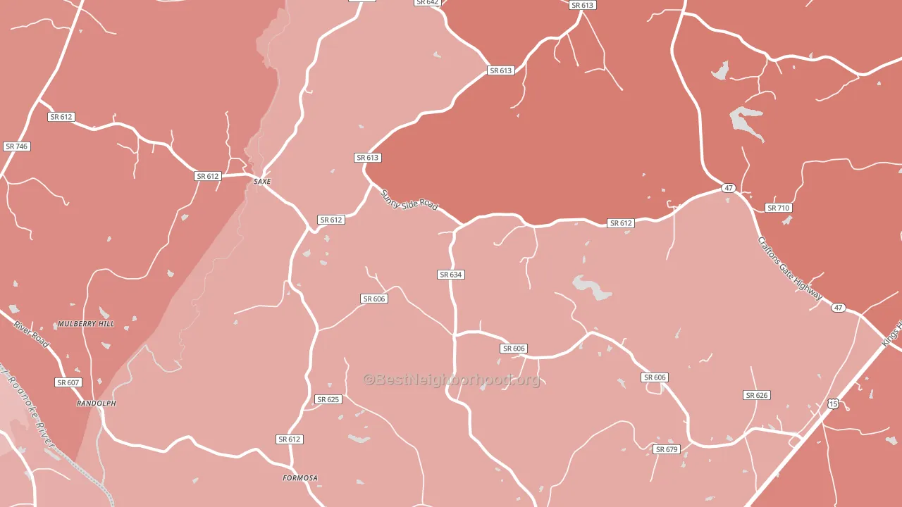 23967, VA block-group political-lean map