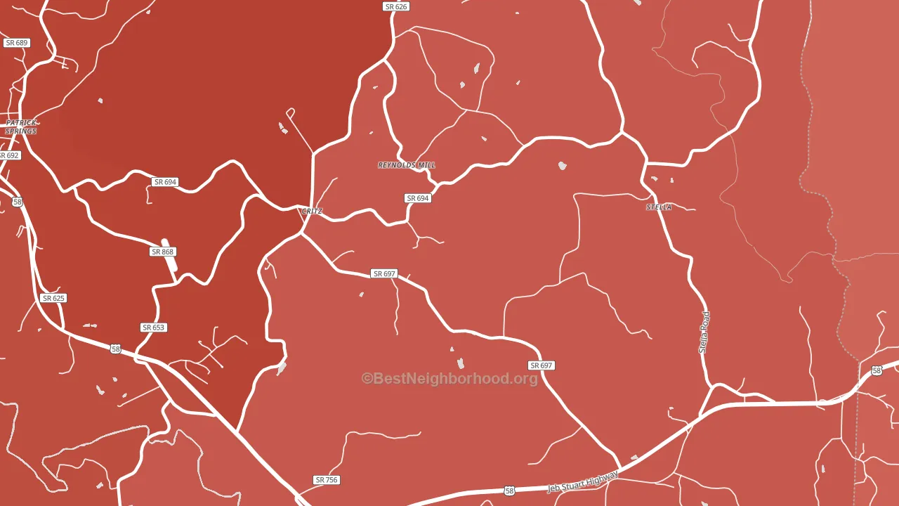 24082, VA block-group political-lean map