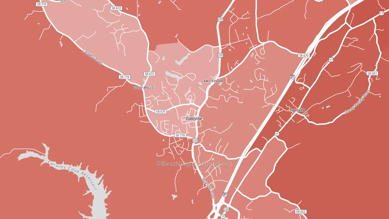 24083, VA block-group political-lean map
