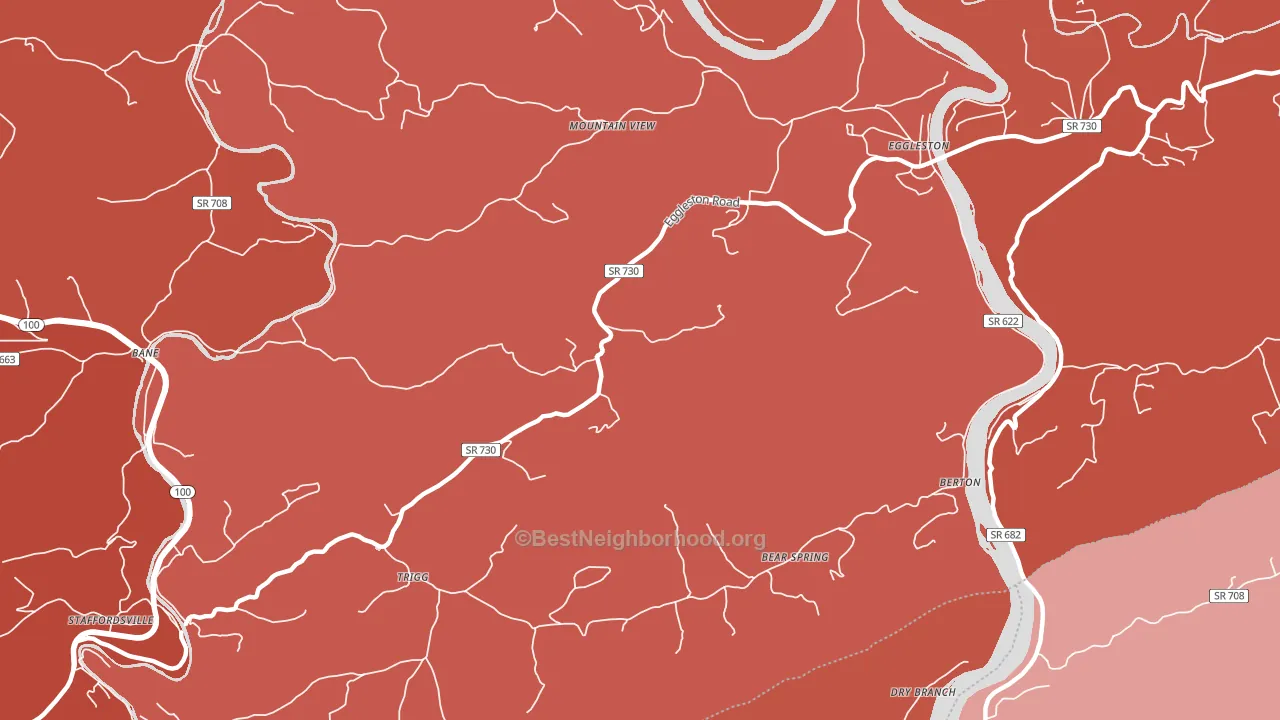 24086, VA block-group political-lean map