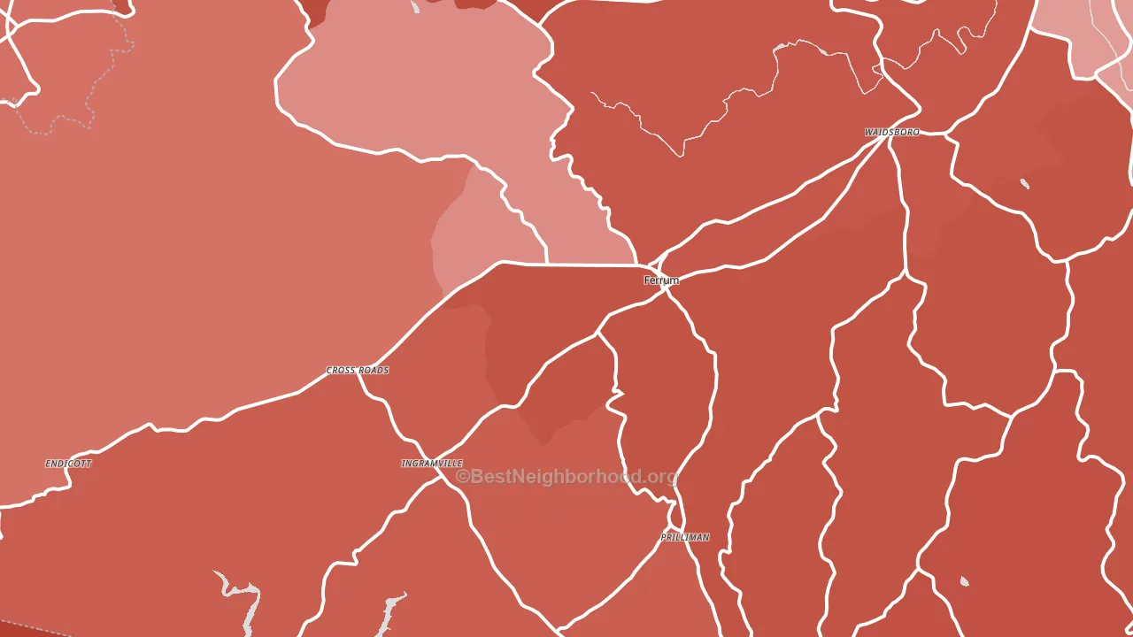24088, VA block-group political-lean map