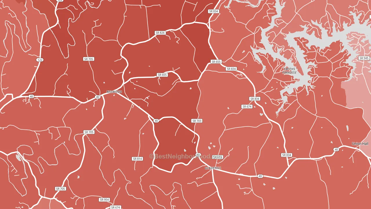 24092, VA block-group political-lean map